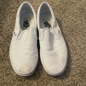 White Slip On Vans